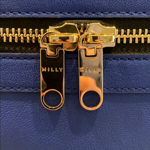 MILLY blue leather bag - Picture 2 of 5